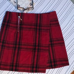 British Khaki Asymmetrical Wrap Mini